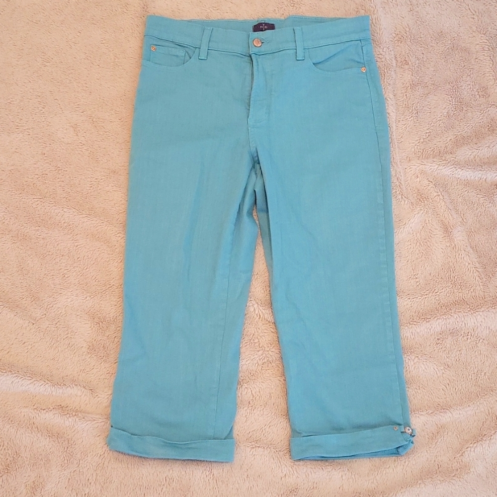NYDJ crop jeans sz 10 slimming tummy control lift and tuck panel